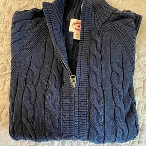 Red Fleece by Brooks Brothers Cable Knit Cardigan